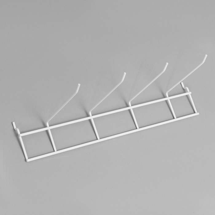 Стойка прикассовая основа 44 см, с 4-штыревой гребенкой, цвет белый Стойка прикассовая основа 44 см, с 4-штыревой гребенкой, цвет белый