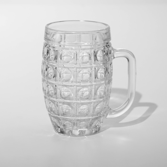 Кружка для пива «Линза/Ромб», 500 мл, стеклянная, МИКС