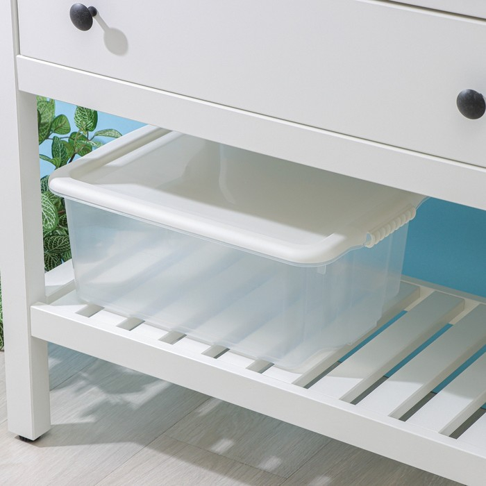 Контейнер для хранения с крышкой Porter, 14 л, 42,5×31,5×17,5 см, цвет слоновая кость Контейнер для хранения с крышкой Porter, 14 л, 42,5×31,5×17,5 см, цвет слоновая кость