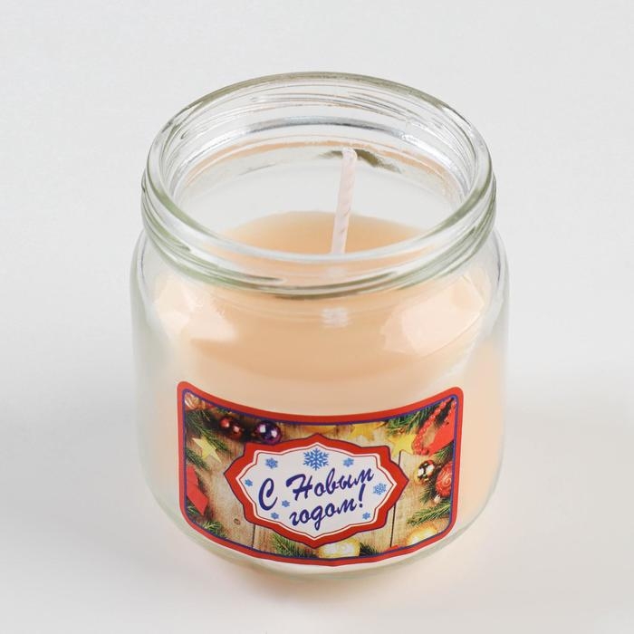 Ароматическая свеча в банке  Ароматическая свеча в банке "Французская ваниль", 6,4х6 см