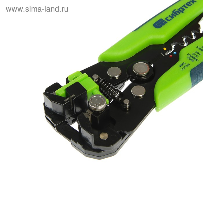 Щипцы для зачистки электропроводов  Щипцы для зачистки электропроводов "Сибртех" 17734, функция обрезания проводов, 0.2-6 мм