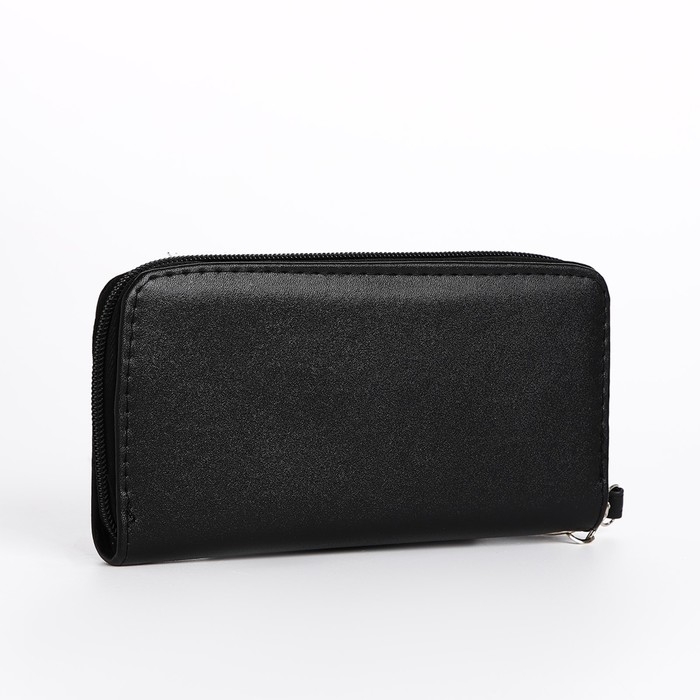 Кошелёк женский на молнии, цвет чёрный Кошелёк женский на молнии, цвет чёрный