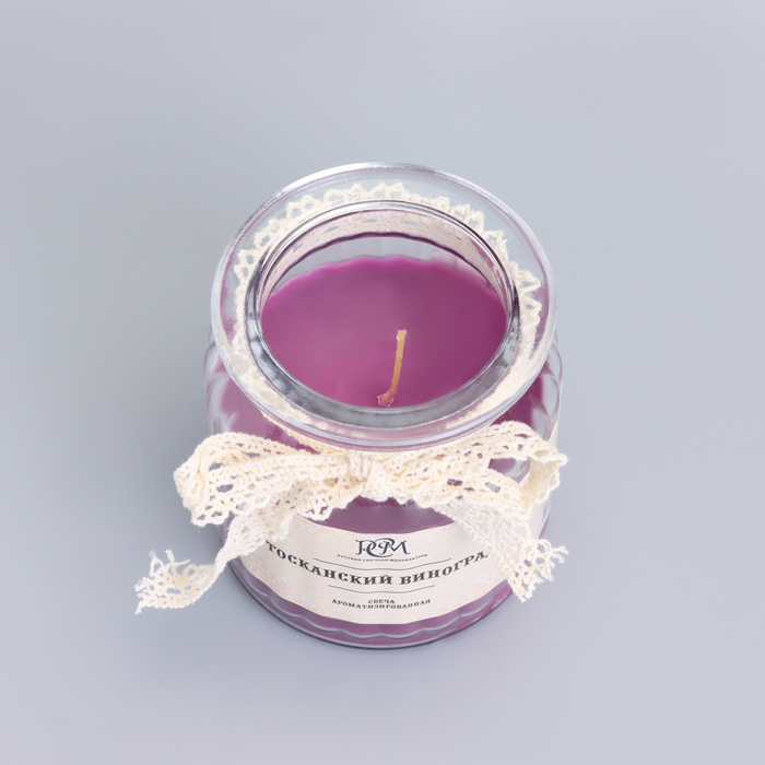 Свеча в банке ароматизированная  Свеча в банке ароматизированная "Тосканский виноград" 180гр, время горения 45ч