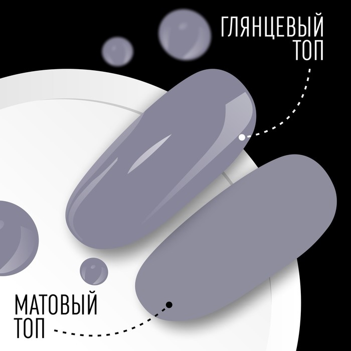 Гель лак для ногтей, «CLASSIC COLORS», 3-х фазный, 8мл, LED/UV, цвет светло-графитовый (76)