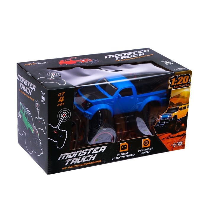 Джип радиоуправляемый «Пикап», 1:20, работает от аккумулятора, цвет синий Джип радиоуправляемый «Пикап», 1:20, работает от аккумулятора, цвет синий