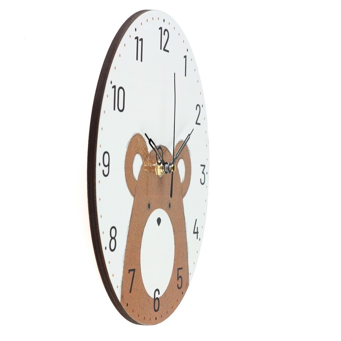 Часы настенные интерьерные Часы настенные интерьерные "Медведь", d-23 см