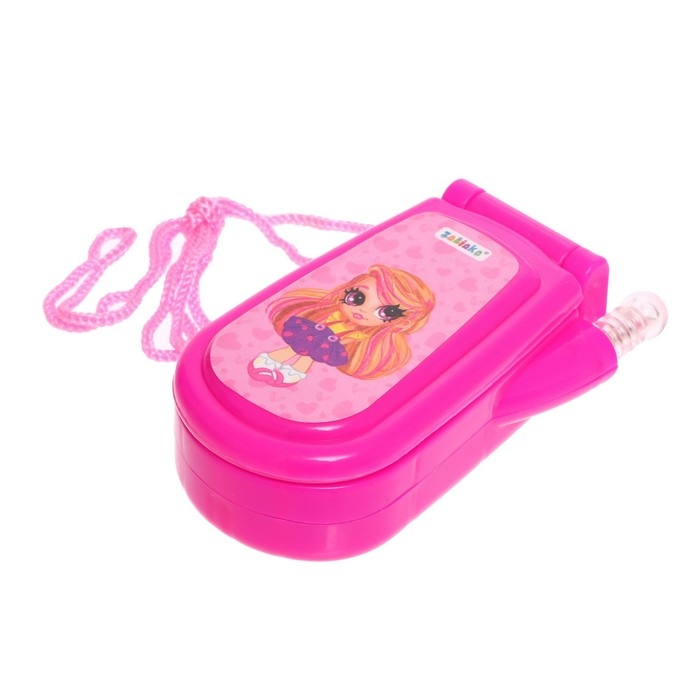 Музыкальный телефон «Девчонки», русская озвучка, световые эффекты, работает от батареек, МИКС Музыкальный телефон «Девчонки», русская озвучка, световые эффекты, работает от батареек, МИКС