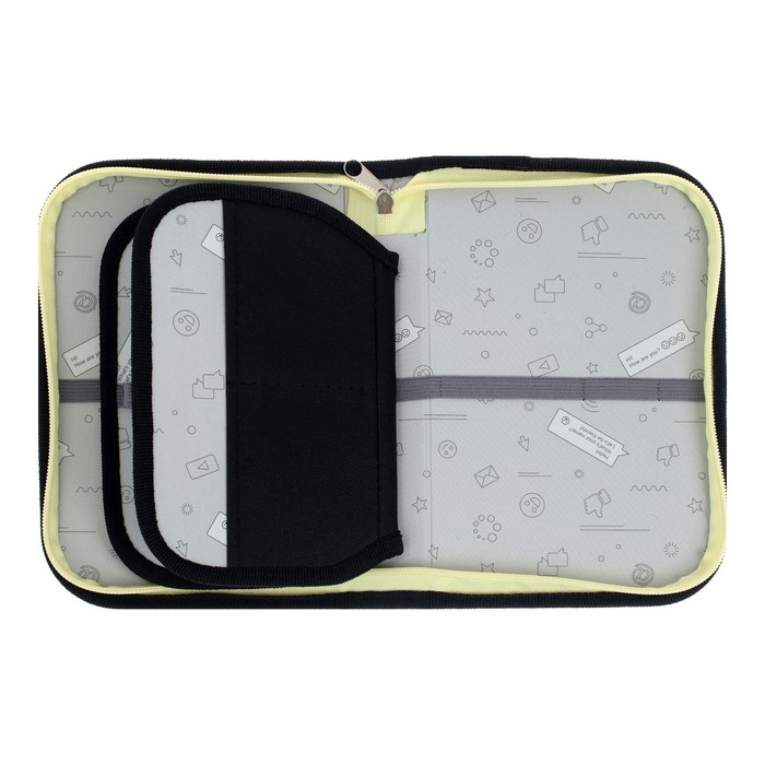 Пенал 3 секции, вкладка внутри, 140 х 210 х 40 мм, тканевый, Calligrata TOP Block School Пенал 3 секции, вкладка внутри, 140 х 210 х 40 мм, тканевый, Calligrata TOP Block School