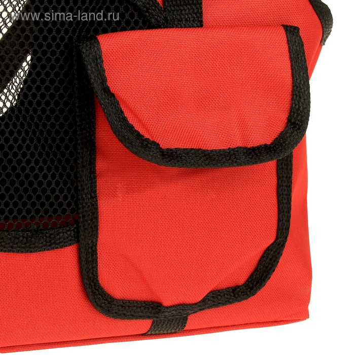 Сумка - переноска для животных на плечо, ПВХ, 37 х 13 х 20 см, красная Сумка - переноска для животных на плечо, ПВХ, 37 х 13 х 20 см, красная