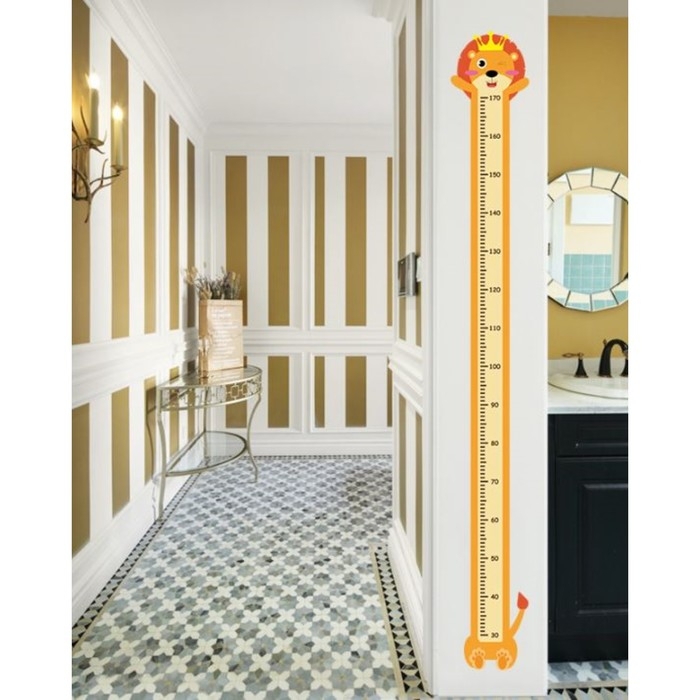 Наклейка пластик интерьерная цветная ростомер  Наклейка пластик интерьерная цветная ростомер "Король львов" 45x60 см