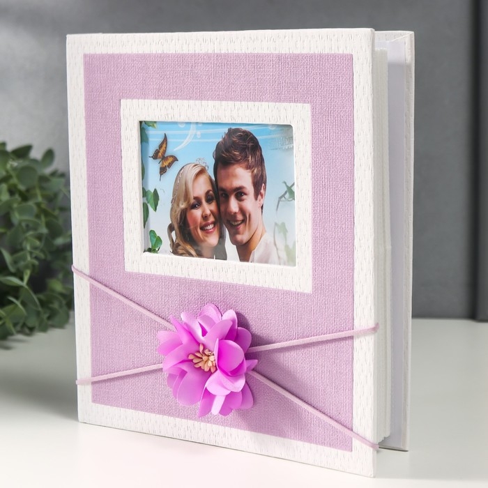 Фотоальбом на 200 фото 10х15 см Фотоальбом на 200 фото 10х15 см "Цветок. Рамка" МИКС 23,5х4,5х20 см