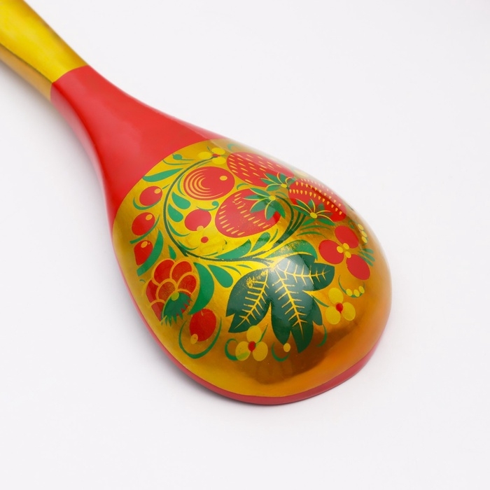 Ложка &laquo;Ягодка&raquo;, салатная, 6&times;21, хохлома, МИКС