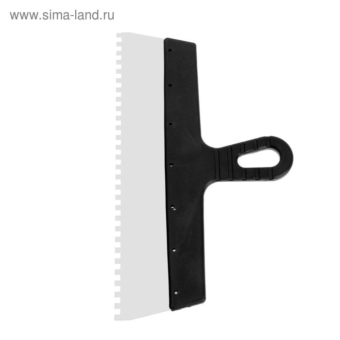 Шпатель зубчатый ЛОМ, 350 мм, зуб 6 мм, нержавеющая сталь Шпатель зубчатый ЛОМ, 350 мм, зуб 6 мм, нержавеющая сталь