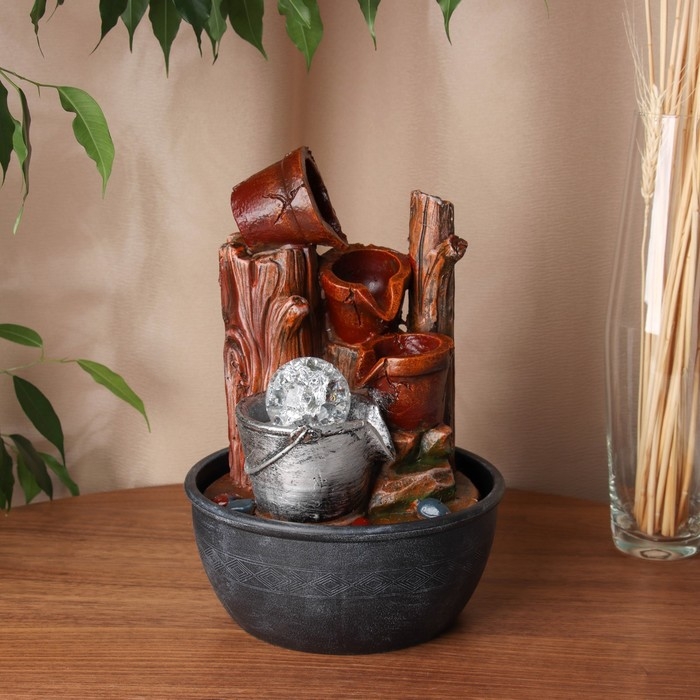 Фонтан Фонтан "Алойз" брёвна, 28х16 см (с подсветкой)