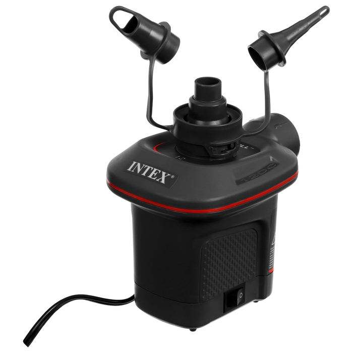 Насос электрический, 3 насадки, 110-120V, автомобильный, 66636 INTEX Насос электрический, 3 насадки, 110-120V, автомобильный, 66636 INTEX
