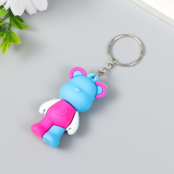 Брелок резина  Брелок резина "Разноцветный мишка" МИКС 3х2х5,5 см