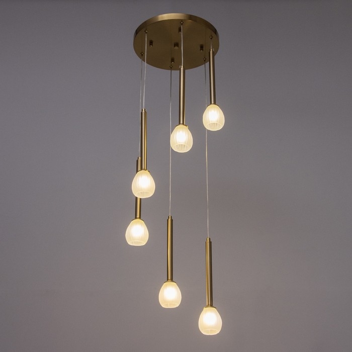 Светильник Светильник "Жаклин" 6х3Вт G4 бронза 30х30х180см