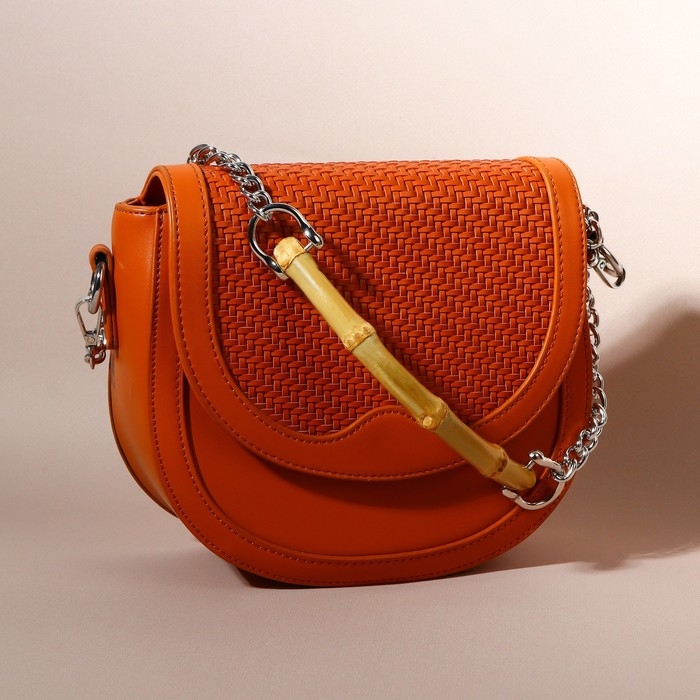 Ручка для сумки, бамбук, с цепочками и карабинами, 60 см, цвет серебряный Ручка для сумки, бамбук, с цепочками и карабинами, 60 см, цвет серебряный