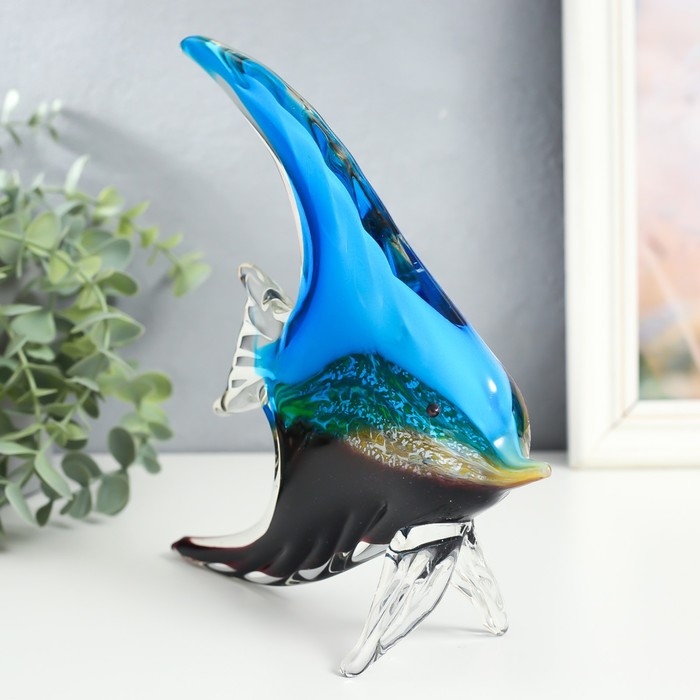 Сувенир стекло Сувенир стекло "Рыбка тропическая" под муранское стекло 21х7х24 см