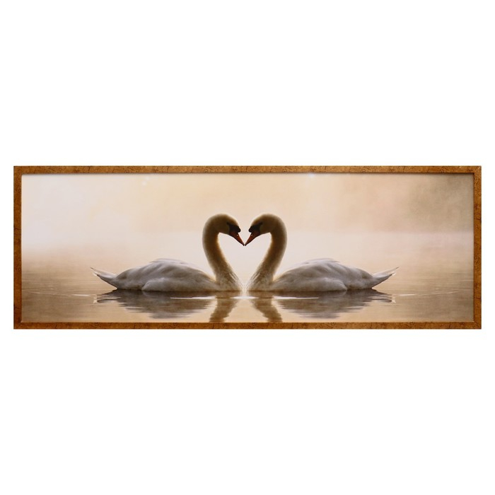 Картина  Картина "Лебеди и туман" 57*157 см