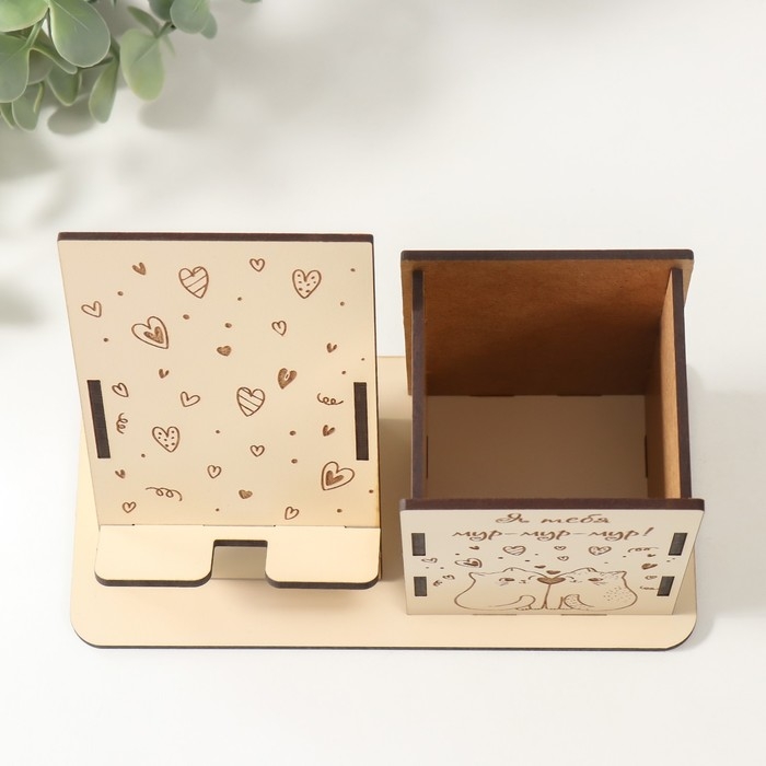 Органайзер настольный Органайзер настольный "Мур-мур-мур" 18х12,5х9 см (набор 9 деталей)