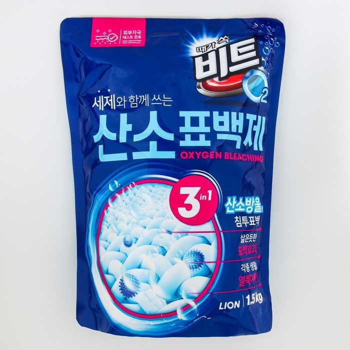 Кислородный отбеливатель Beat O2, порошок, дой-пак, 1.5 кг Кислородный отбеливатель Beat O2, порошок, дой-пак, 1.5 кг