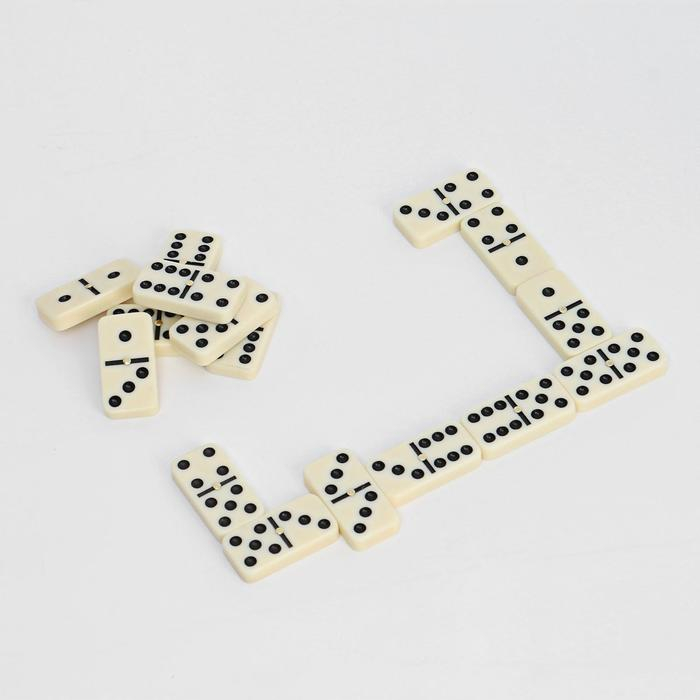 Домино настольная игра  Домино настольная игра "Резное", 28 шт, костяшка 5 х 2.5 см, 12 х 20 см