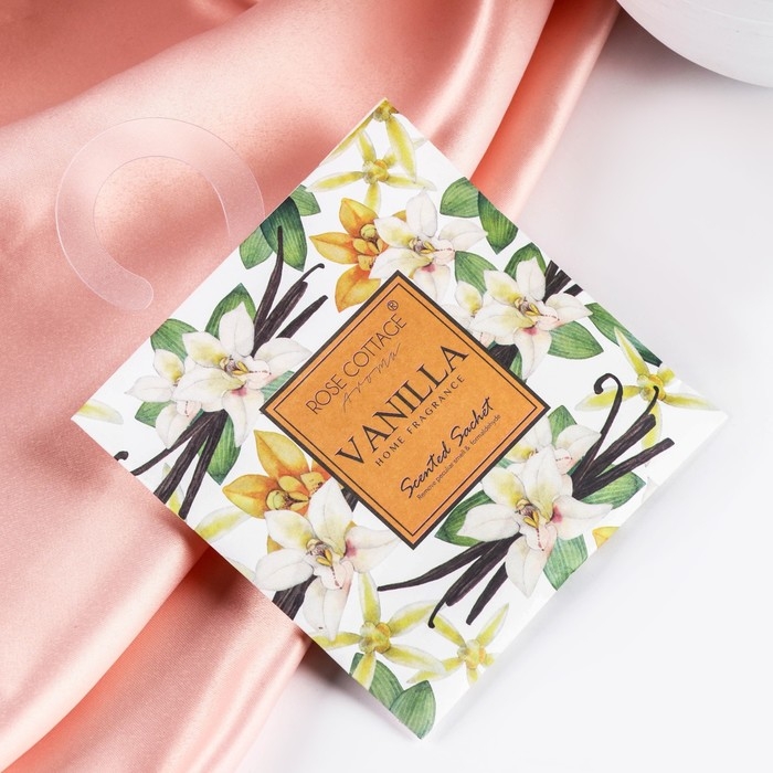 Саше ароматическое на подвесе Саше ароматическое на подвесе "ROSE COTTAGE AROMA", 11х11 см, 17 г, ваниль