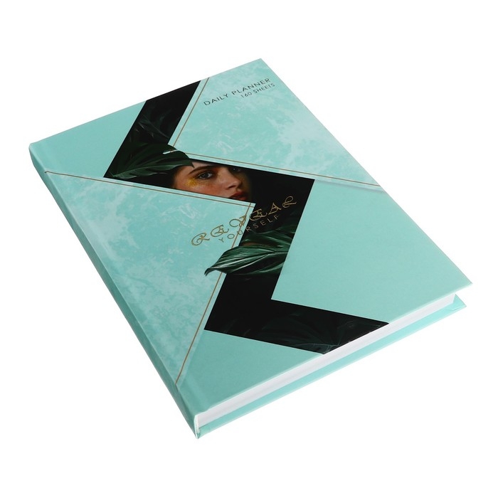 Ежедневник недатированный на сшивке А5 160 листов, картон 7БЦ, матовая ламинация, фольга Ежедневник недатированный на сшивке А5 160 листов, картон 7БЦ, матовая ламинация, фольга "Гармония"
