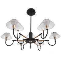 Люстра 1695/9 LED 216Вт 3000-6000К черно-золотой 95х95х113 см BayerLux