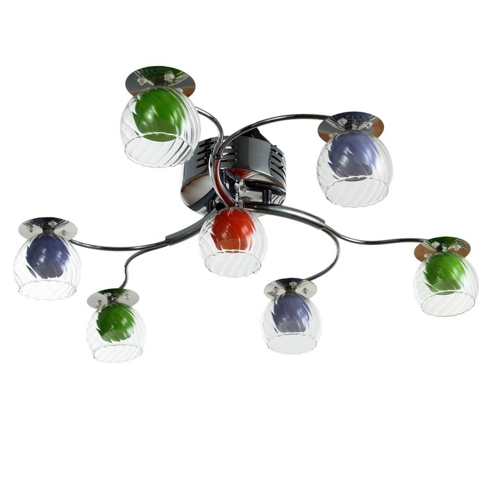 Люстра "Жатай" 7x20Вт G4 хром 65х65х15 см