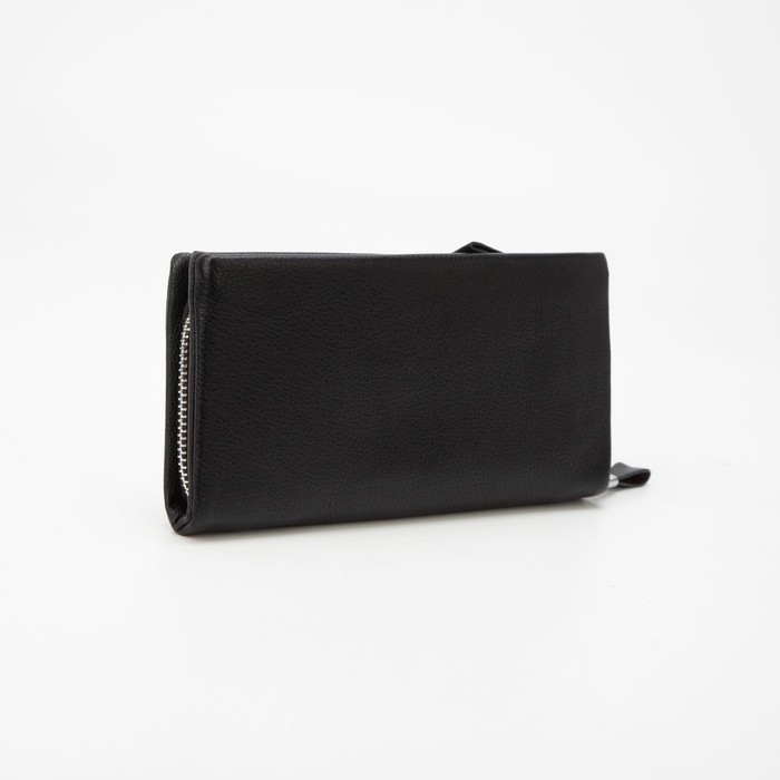 Кошелёк женский на молниях, цвет чёрный