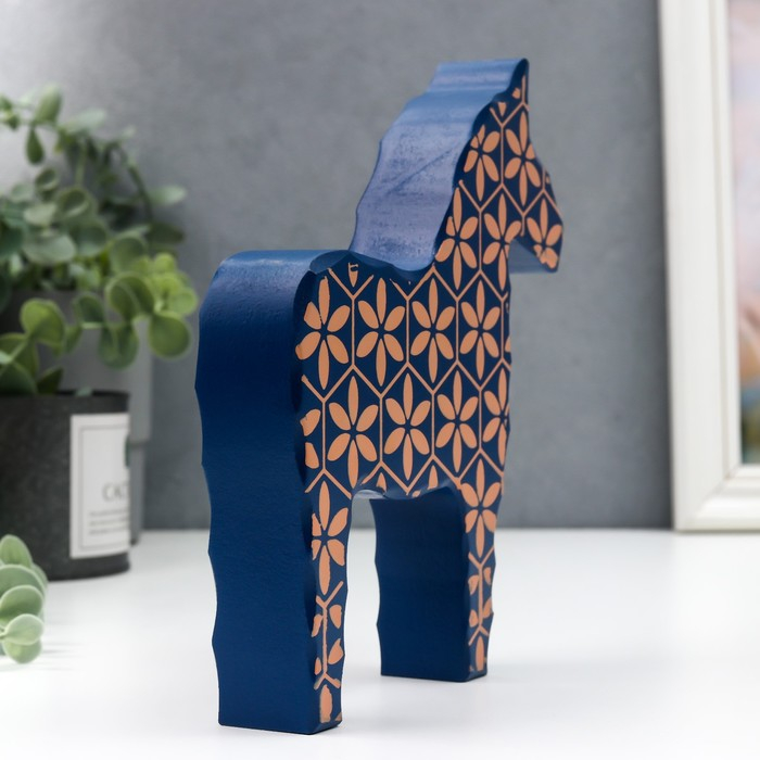 Сувенир МДФ Сувенир МДФ "Цветы на синем" 18х16,5 см