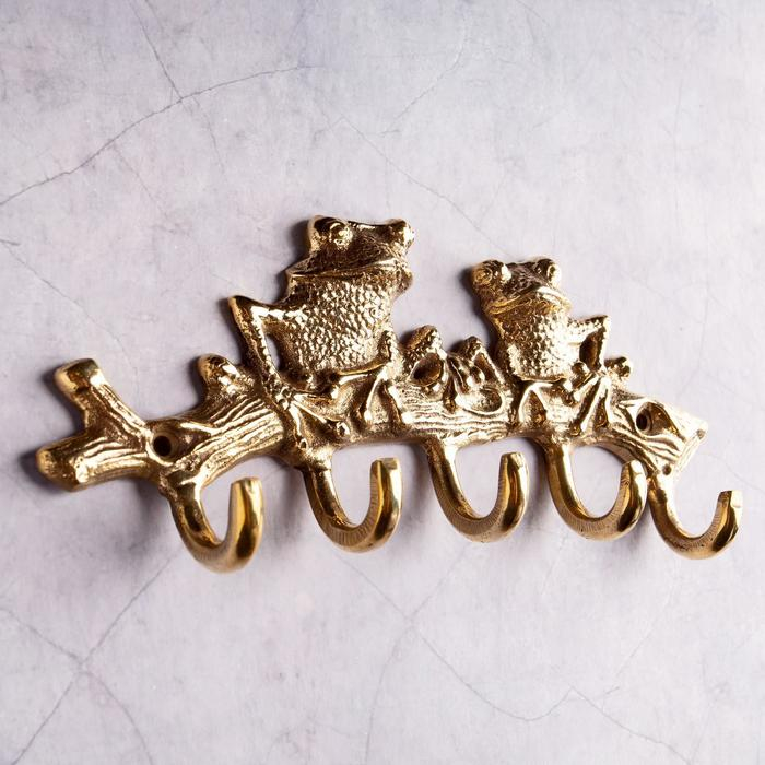 Ключница Ключница "Две жабы" латунь 17,5х8,5 см