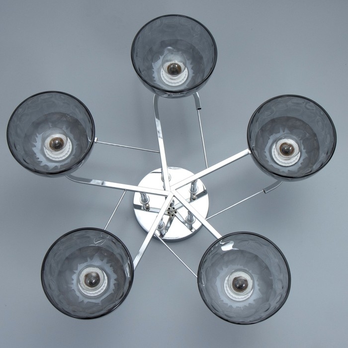 Люстра Люстра "Аквила" 5хЕ27 40Вт хром 45х15х22 см BayerLux