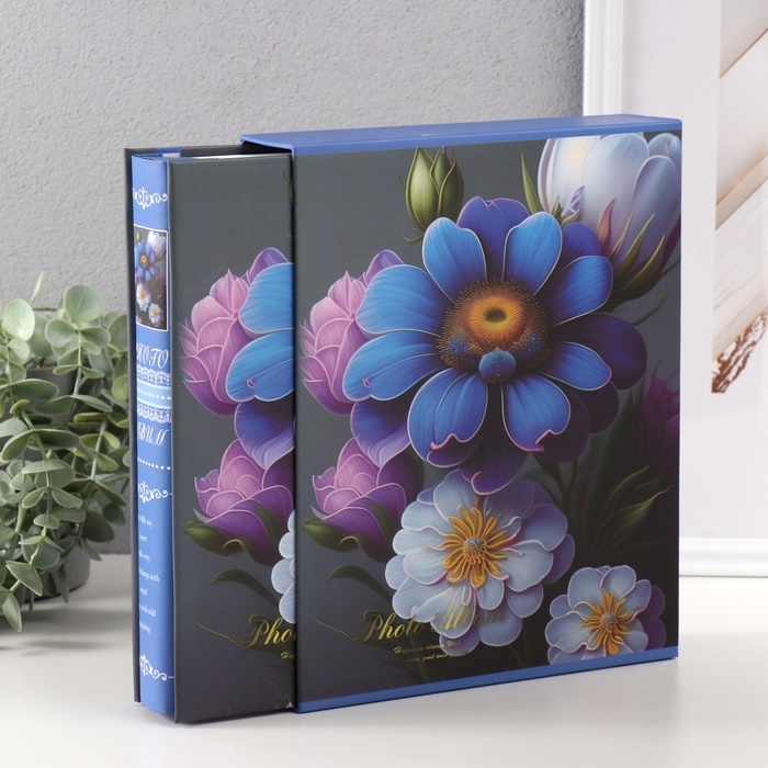 Фотоальбом на 200 фото 10х15 см Сказочные цветы в коробке 25,8х21х5 см Фотоальбом на 200 фото 10х15 см Сказочные цветы в коробке 25,8х21х5 см