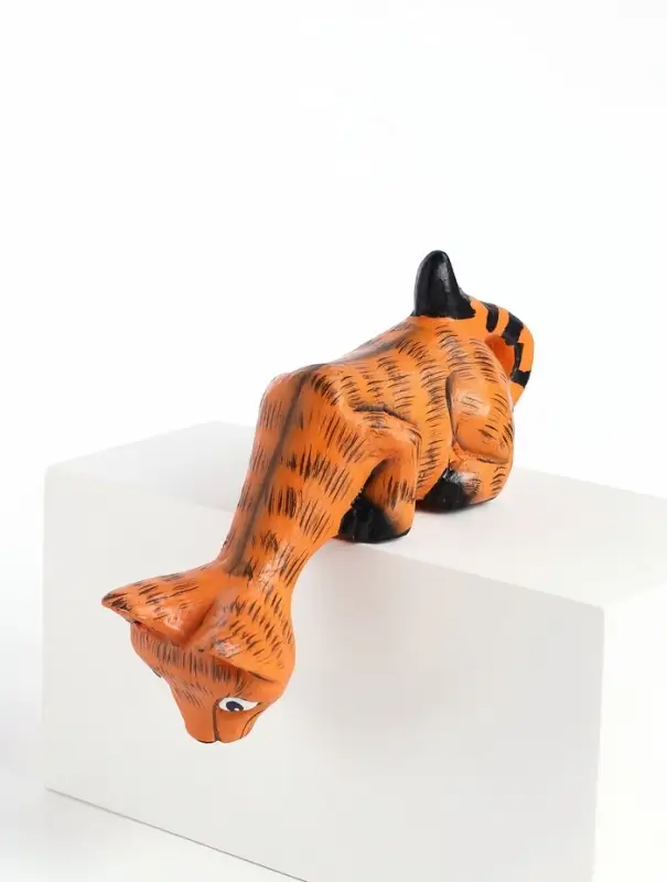 Фигура &laquo;Котёнок Рыжик подглядывает&raquo;, 17&times;14&times;6 см, дерево