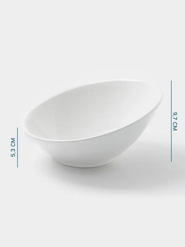 Салатник Hanna Kn&ouml;vell, 600 мл, 21.7&times;21.1&times;10 см, фарфор, белый