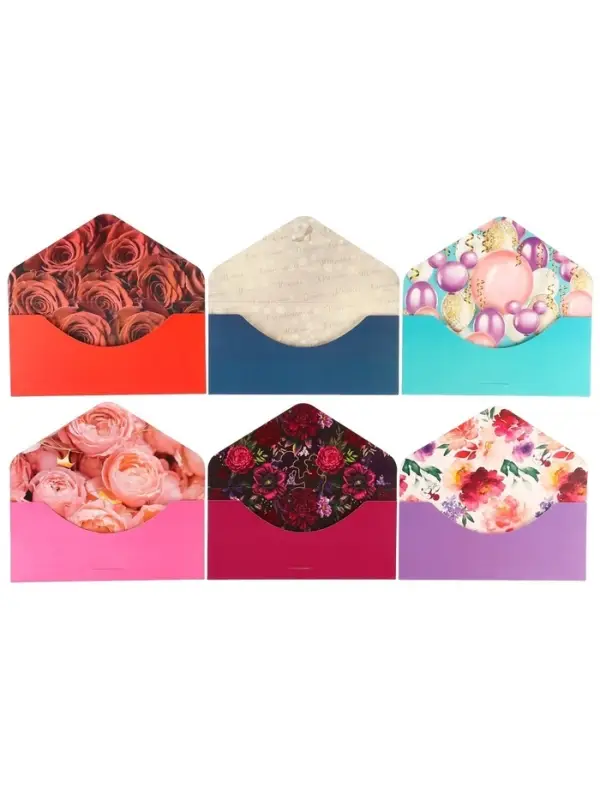 Конверты для денег &laquo;Мультики&raquo;, софт тач, набор 6 штук