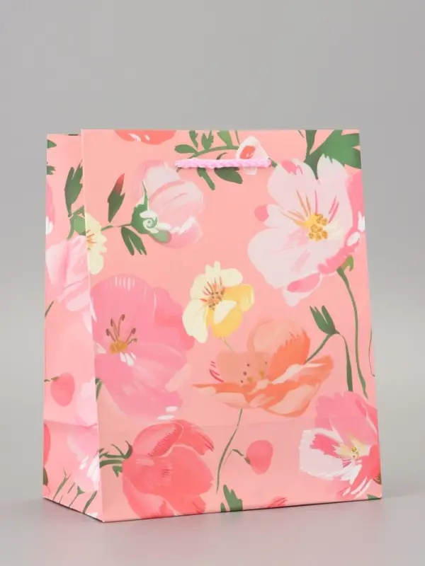 Пакет подарочный ламинированный «Цветочное счастье» 18×22.3×10 см Пакет подарочный ламинированный «Цветочное счастье» 18×22.3×10 см