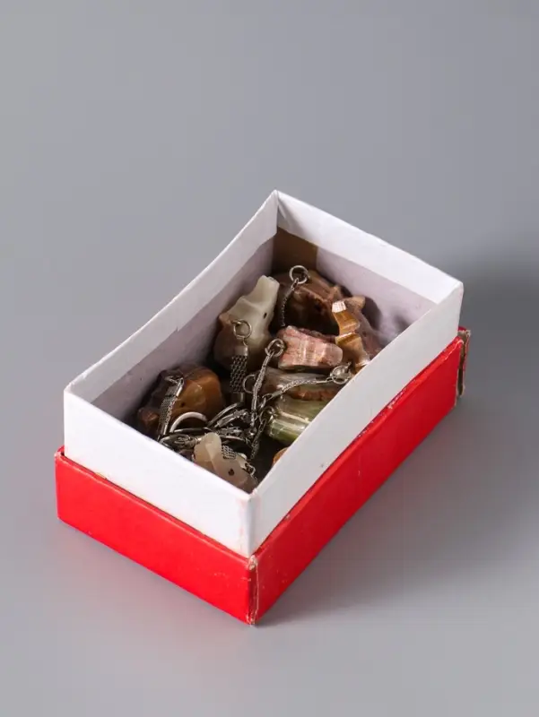 Брелок "Слон",набор 10 шт, оникс