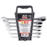 Набор ключей гаечных комбинированных трещоточных в пластике (8-17 мм) (6предметов) AVS K6N6P