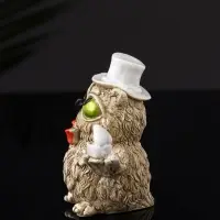 Набор фигурок &laquo;4 совы на подносе&raquo;, 23.5&times;13&times;10 см, бежевый