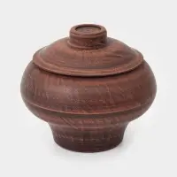 Горшочки для запекания &laquo;Гладкий&raquo;, набор 2 шт., 600 мл, 14&times;13 см, красная глина