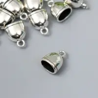 Концевик металл для творчества "Купол 1 линия" серебро G160B641 1,4х1,1 см Концевик металл для творчества "Купол 1 линия" серебро G160B641 1,4х1,1 см