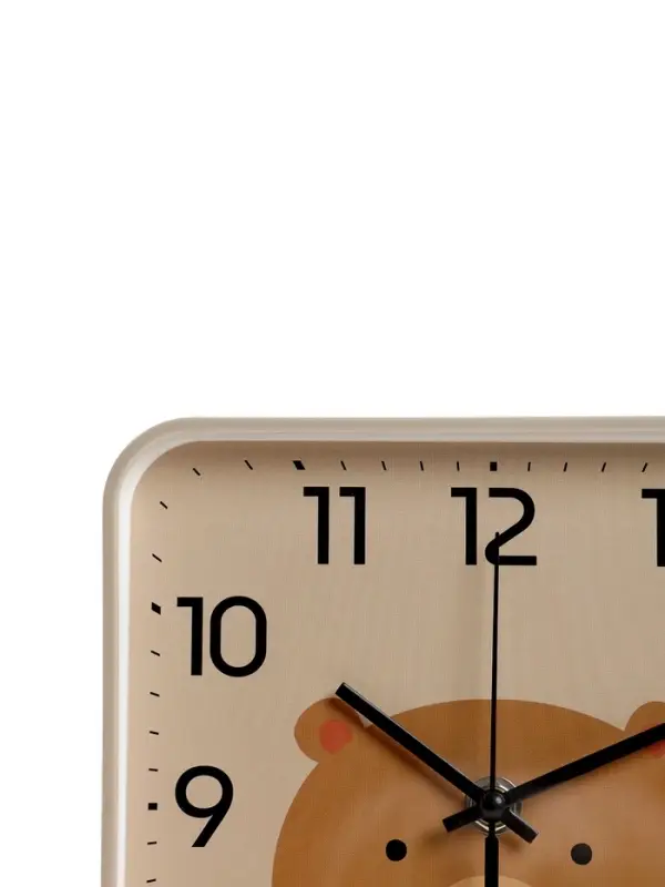 Часы настенные  Часы настенные "Медвежонок", детские, плавный ход,  19х19см, бежевые