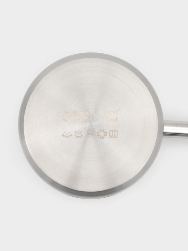 Ковш 2,8 л, d=18, h=11 см, с крышкой, толщина стенки 0,8 мм, индукция Ковш 2,8 л, d=18, h=11 см, с крышкой, толщина стенки 0,8 мм, индукция