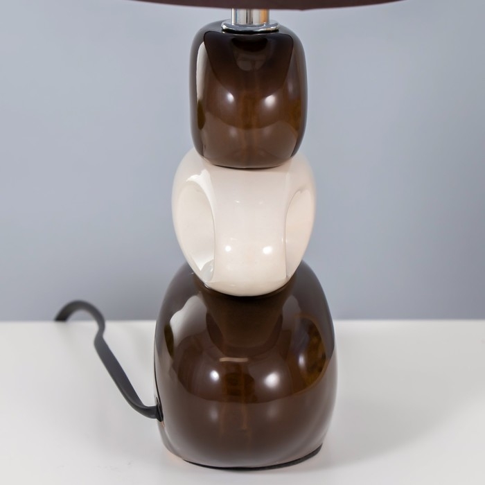 Светильник "Желание" коричнево- белый 1x25W E14 12,5x19,5x31 см RISALUX