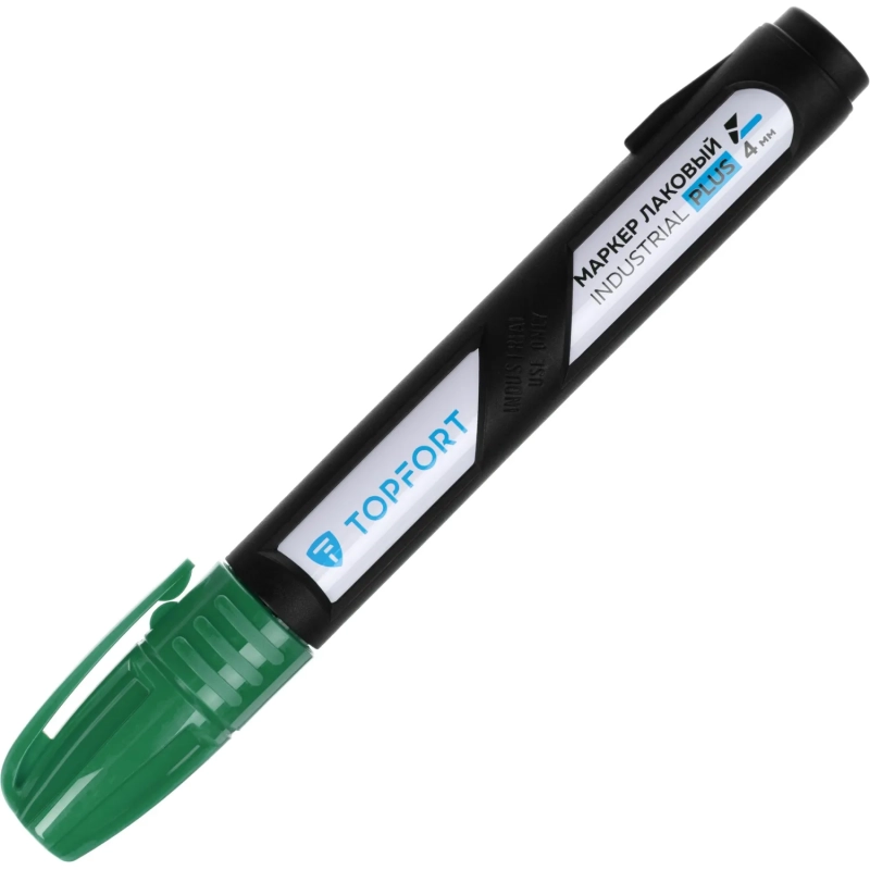 Маркер лаковый Topfort Industrial Plus 4 мм зеленый