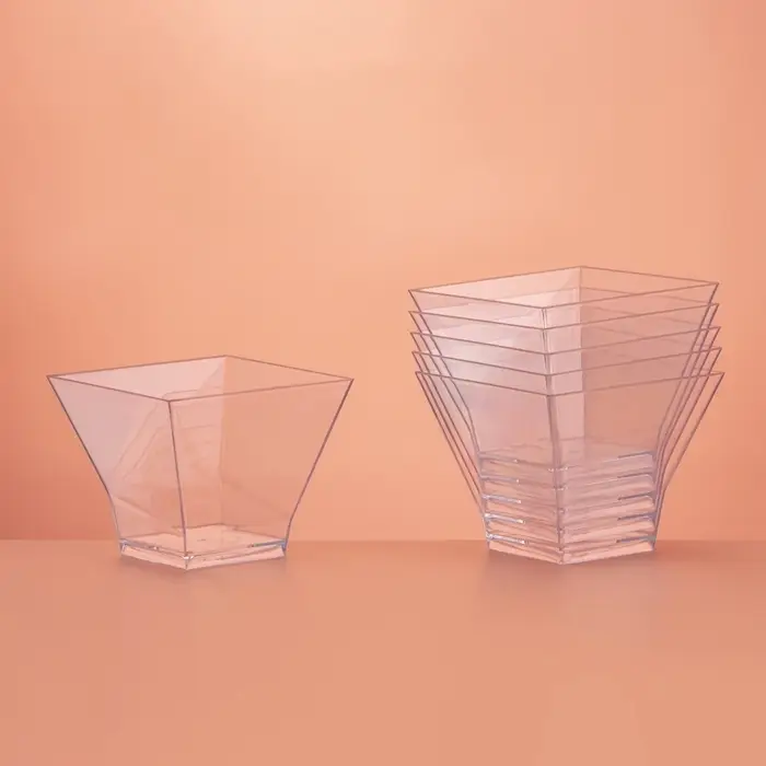 Форма пластиковая одноразовая для фуршета «Пагода», 90 мл, прозрачная